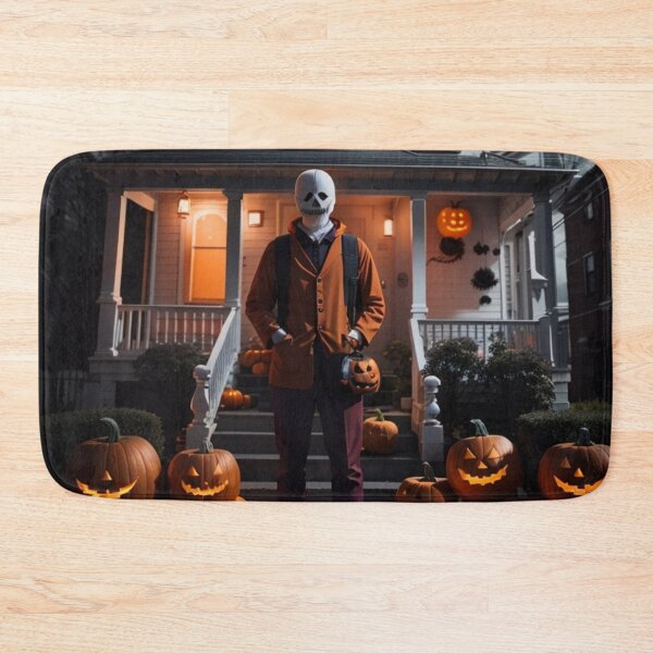 Item preview, Spooky Pumpkin Head Mask Serial Killer - Halloween Murder House designed and sold by Allomensiaa.
