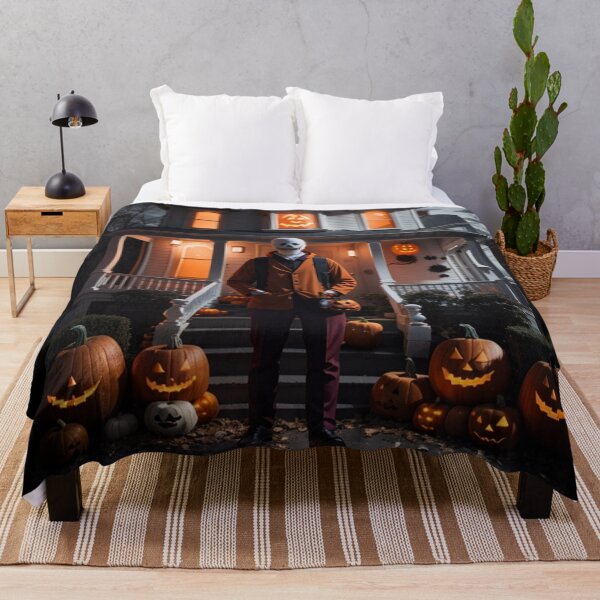 Item preview, Spooky Pumpkin Head Mask Serial Killer - Halloween Murder House designed and sold by Allomensiaa.