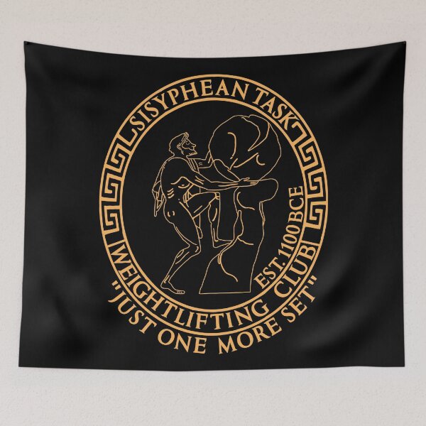 Artikelvorschau, Sisyphean Task Weightlifting Club – Griechische Mythologie, Gym Meme, Bodybuilding entworfen und verkauft von SpaceDogLaika.