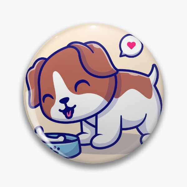 Item preview, Hungry Pup's Delight: Cute Dog Eating Bone Cartoon Vector Icon Illustration designed and sold by hjian8219.