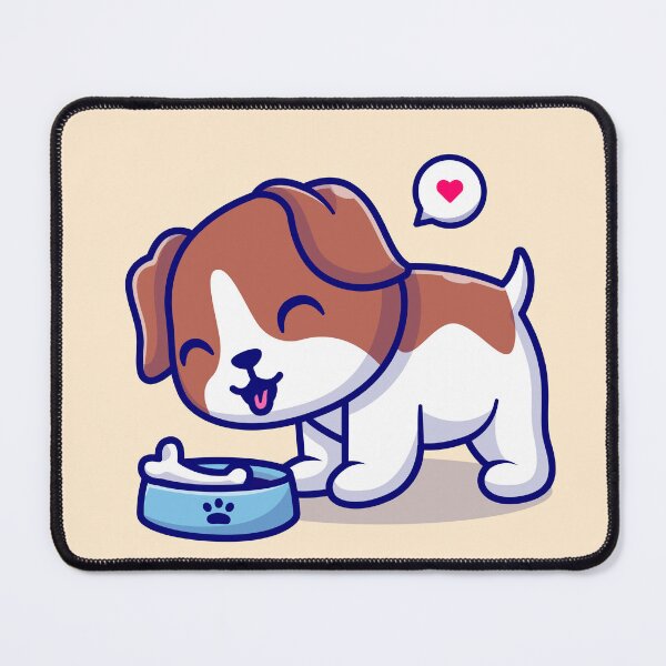 Item preview, Hungry Pup's Delight: Cute Dog Eating Bone Cartoon Vector Icon Illustration designed and sold by hjian8219.
