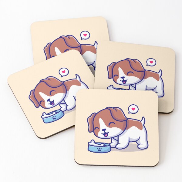 Item preview, Hungry Pup's Delight: Cute Dog Eating Bone Cartoon Vector Icon Illustration designed and sold by hjian8219.