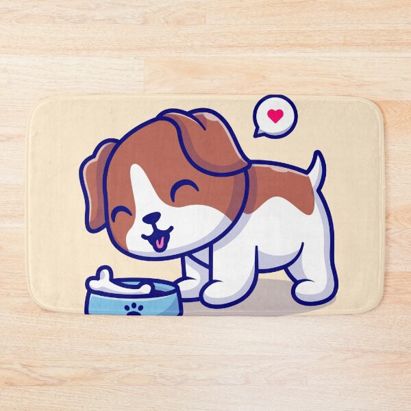 Item preview, Hungry Pup's Delight: Cute Dog Eating Bone Cartoon Vector Icon Illustration designed and sold by hjian8219.