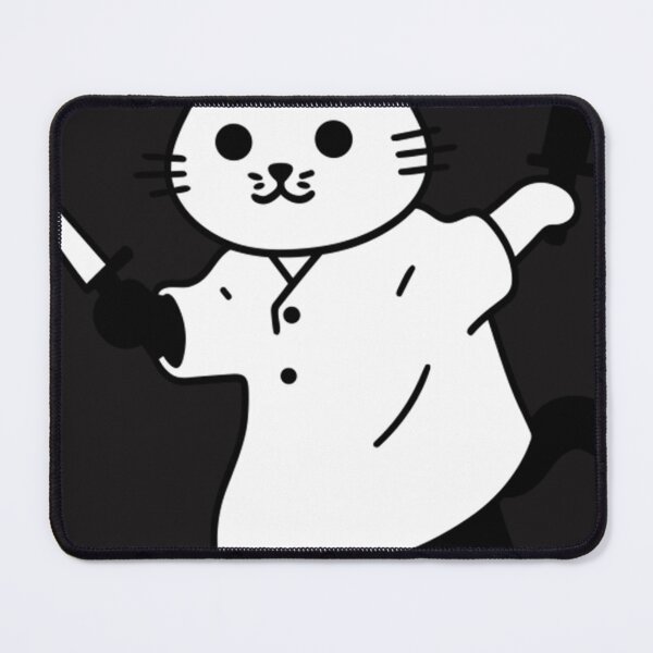 Item preview, Funny White Cat, Murderous Cat With Knife  designed and sold by BeverlyRJohns.