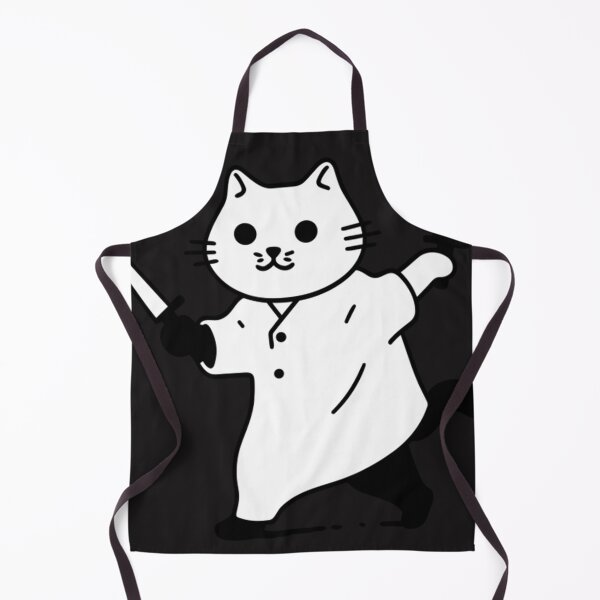 Item preview, Funny White Cat, Murderous Cat With Knife designed and sold by BeverlyRJohns.