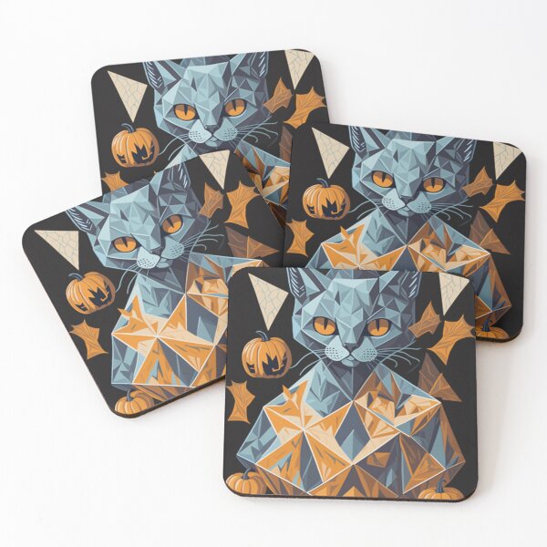 Item preview, Geometric Halloween Cat  designed and sold by BeverlyRJohns.