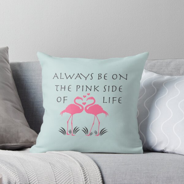 Item preview, Flamingo with hearts and lettering Always be on the pink side of life designed and sold by MANUDOODLE.