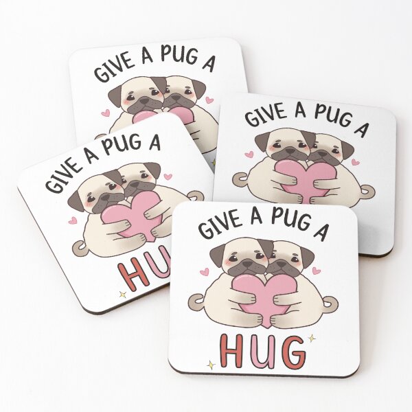 Item preview, Give a Pug a Hug  designed and sold by mangomoongifts.