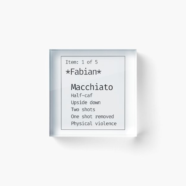 Item preview, Fabian's Macchiato Order | Fantasy High designed and sold by dramadelyn.