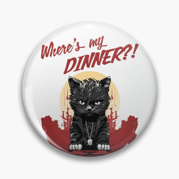 Item preview, Funny Cat Boss Where's My Dinner designed and sold by curiodisco.