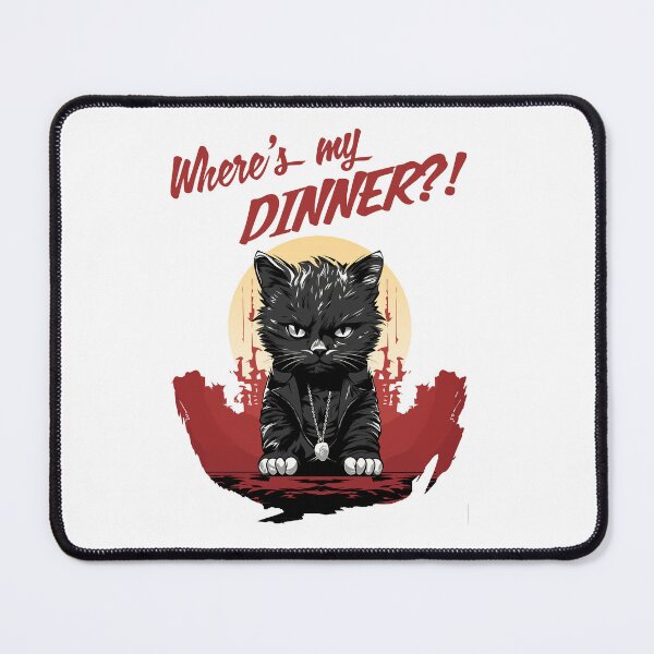 Item preview, Funny Cat Boss Where's My Dinner designed and sold by curiodisco.