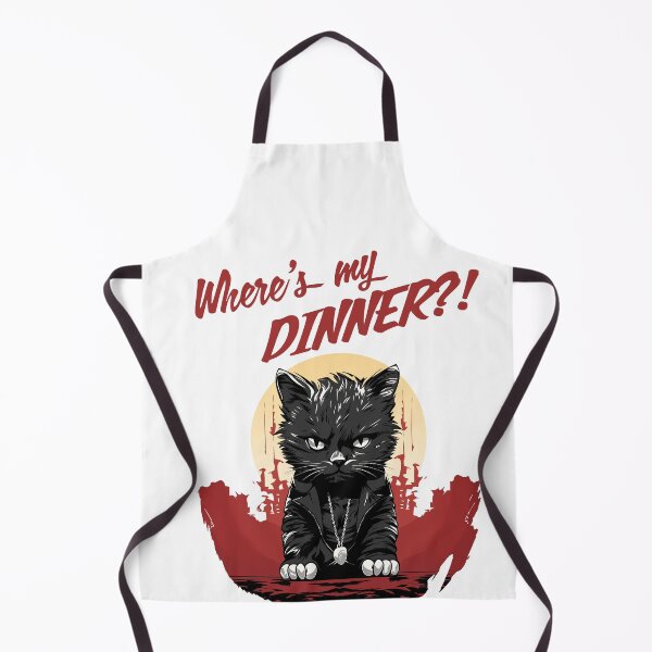 Item preview, Funny Cat Boss Where's My Dinner designed and sold by curiodisco.