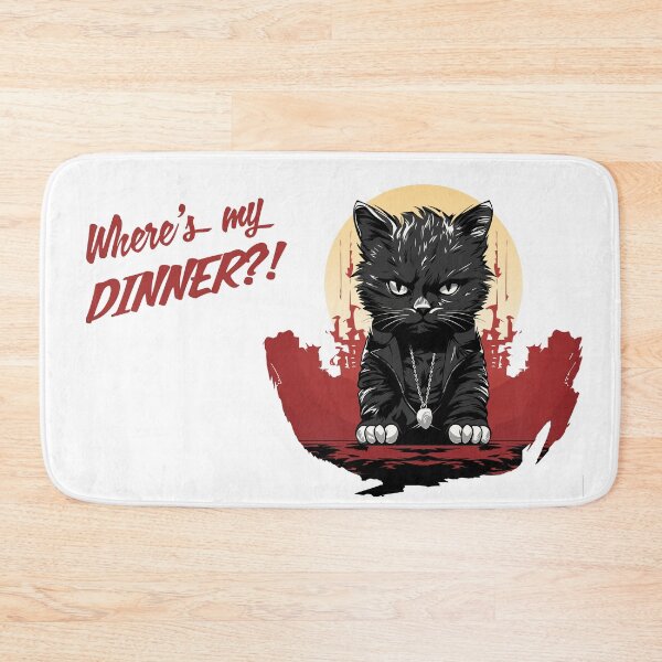 Item preview, Funny Cat Boss Where's My Dinner designed and sold by curiodisco.