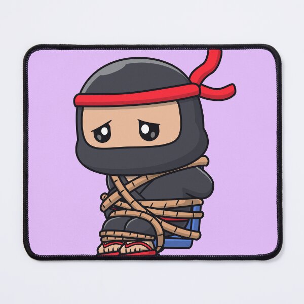 Item preview, Ninja's Chair of Challenge: Cute Ninja Tied to a Chair Cartoon Vector Icon Illustration designed and sold by hjian8219.