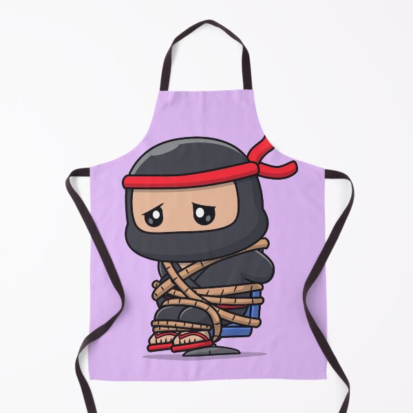 Item preview, Ninja's Chair of Challenge: Cute Ninja Tied to a Chair Cartoon Vector Icon Illustration designed and sold by hjian8219.