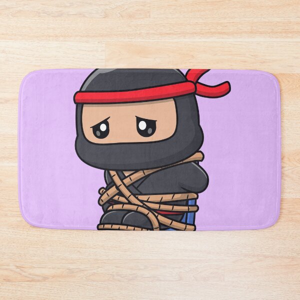 Item preview, Ninja's Chair of Challenge: Cute Ninja Tied to a Chair Cartoon Vector Icon Illustration designed and sold by hjian8219.