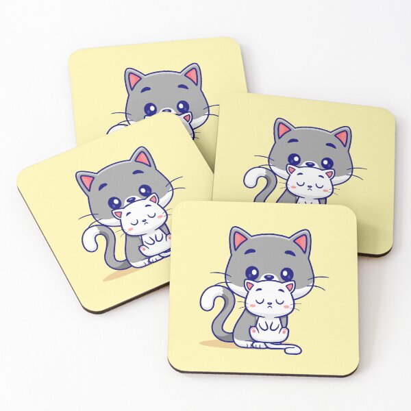 Item preview, Purrfect Family: Cute Cat with Kitten Cartoon Vector Icon Illustration designed and sold by hjian8219.