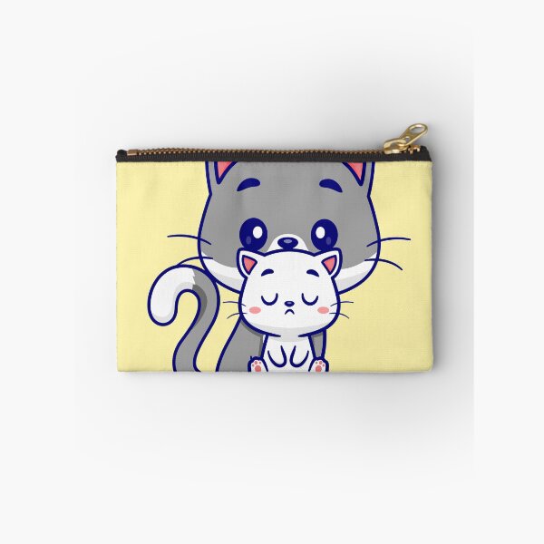 Item preview, Purrfect Family: Cute Cat with Kitten Cartoon Vector Icon Illustration designed and sold by hjian8219.