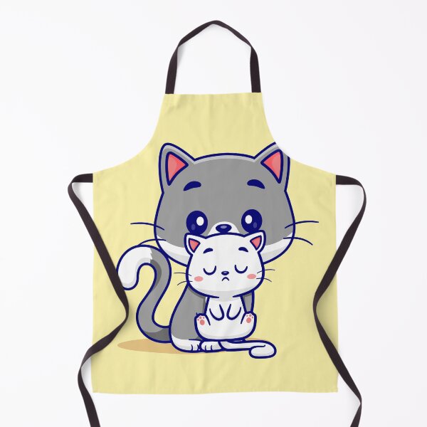 Item preview, Purrfect Family: Cute Cat with Kitten Cartoon Vector Icon Illustration designed and sold by hjian8219.