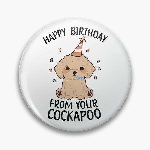 Item preview, Happy Birthday Cockapoo designed and sold by mangomoongifts.