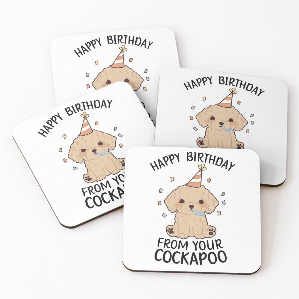 Item preview, Happy Birthday Cockapoo designed and sold by mangomoongifts.