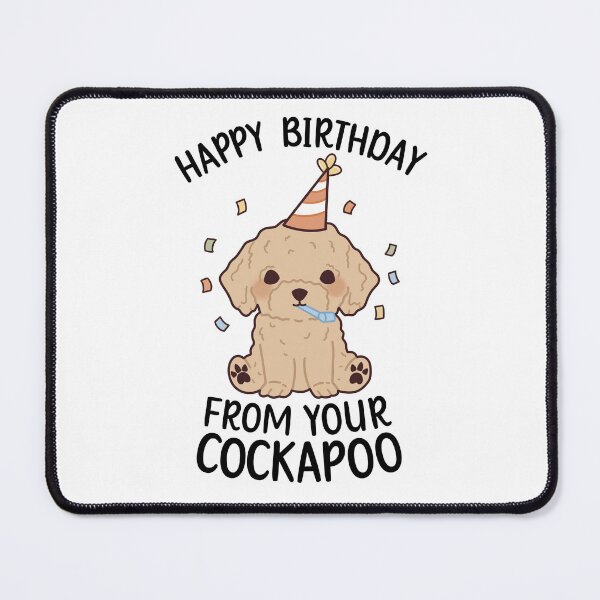 Item preview, Happy Birthday Cockapoo designed and sold by mangomoongifts.