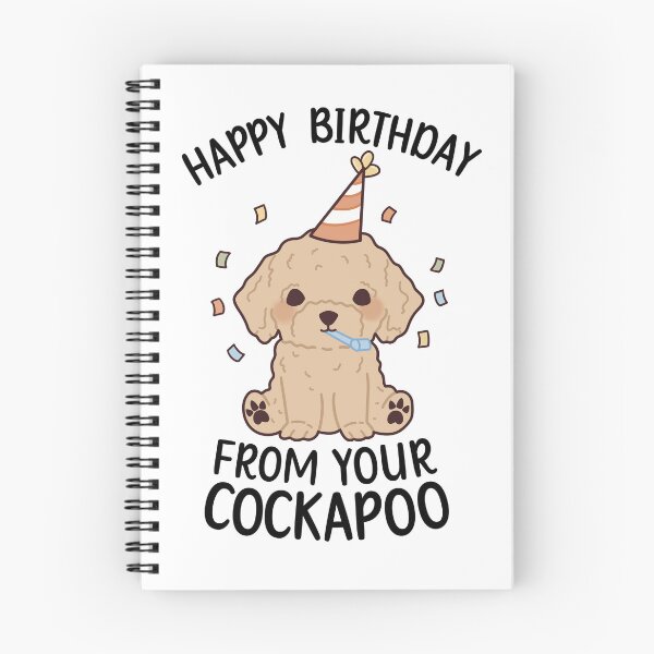 Item preview, Happy Birthday Cockapoo designed and sold by mangomoongifts.