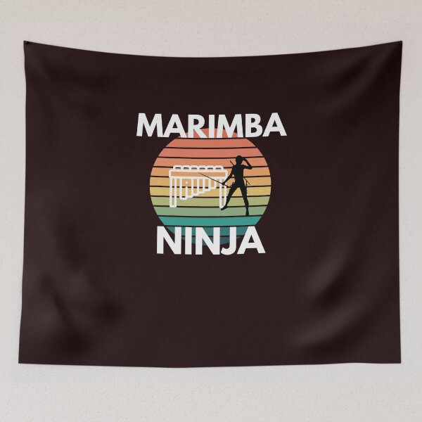 Item preview, Marimba Ninja Percussionist Musician Marching Band Humor designed and sold by BrayanMayert.