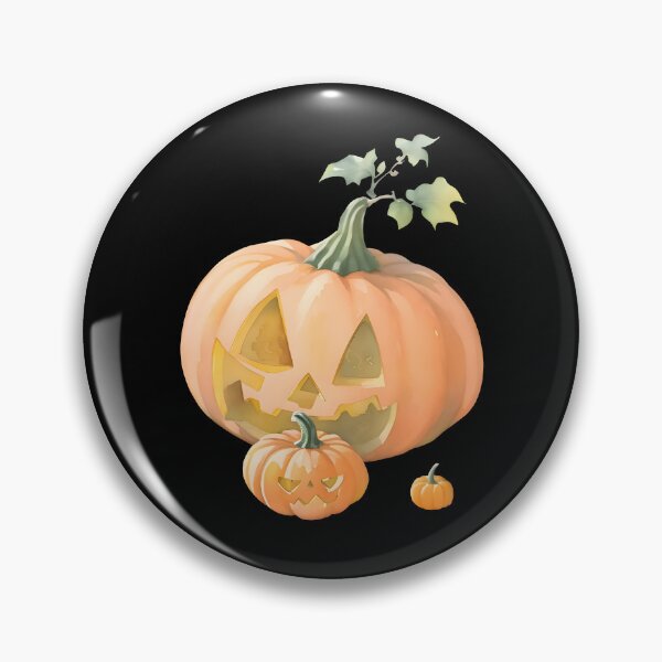 Item preview, Watercolor Hand Drawn Scary Halloween Pumpkins designed and sold by BloomCatB.