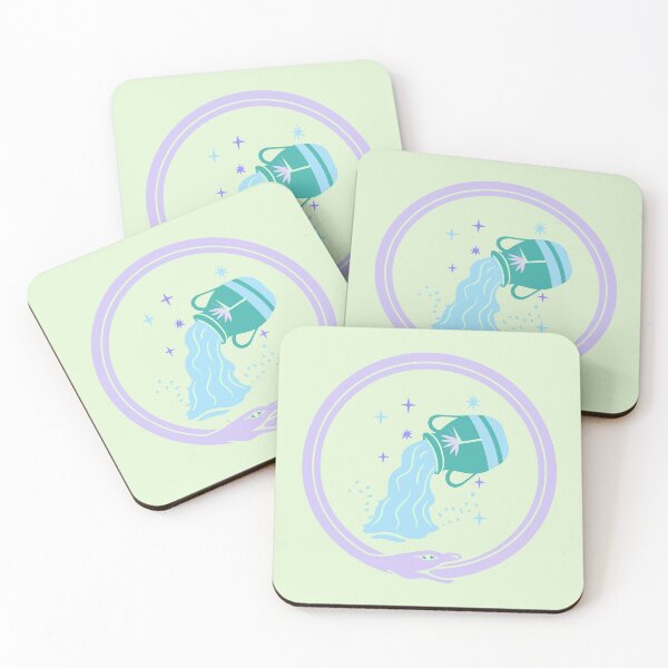 Item preview, Aquarius Retro Glo Zodiac Design designed and sold by TheVelvetBanana.