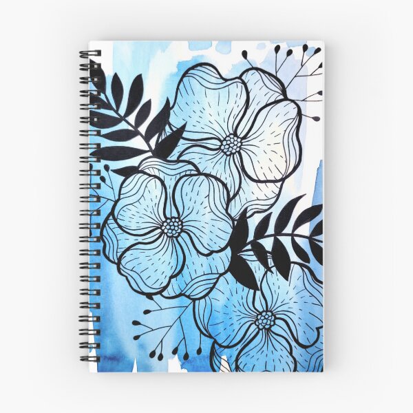 Item preview, Flores De Acuarela Azul Duda designed and sold by BEATRIZKOBORI.