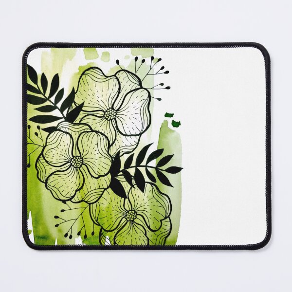 Item preview, Green Watercolor Flowers Duda designed and sold by BEATRIZKOBORI.