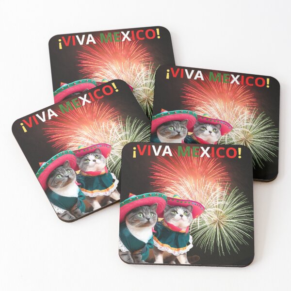 Item preview, Long Live Mexico! Cats Celebrating Independence and Revolution #1 designed and sold by PatyCreations.
