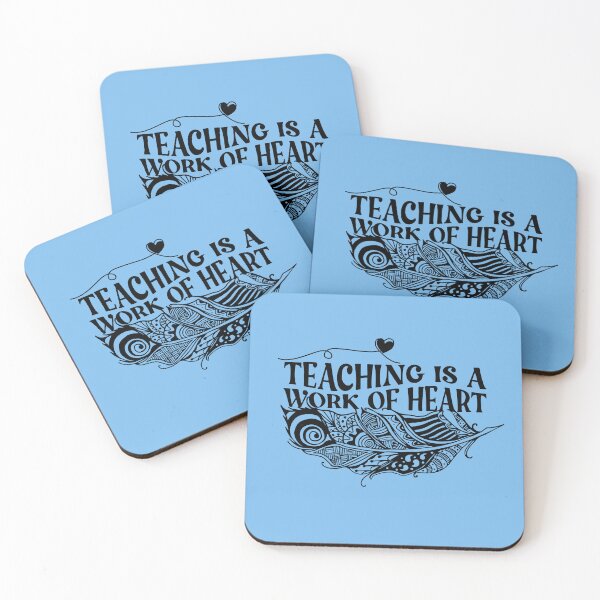Item preview, Teaching is a work of heart art feather design designed and sold by tranquilbeach.