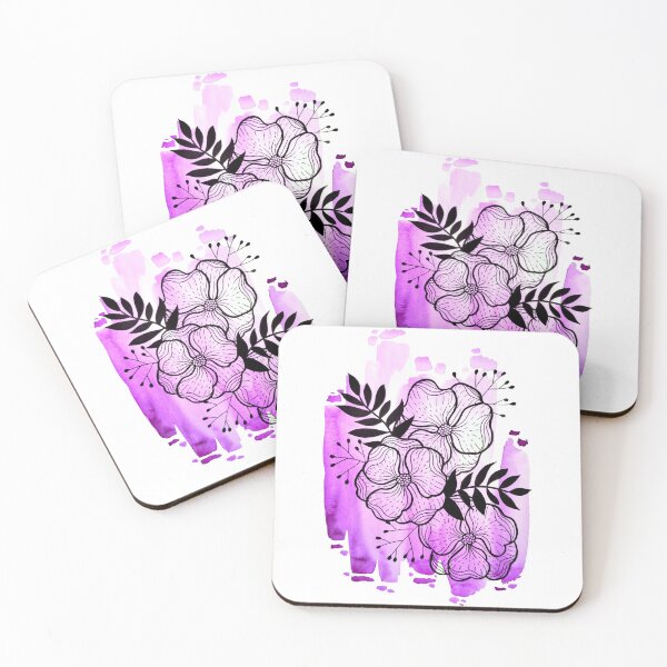 Item preview, Magenta Watercolor Flowers Duda designed and sold by BEATRIZKOBORI.