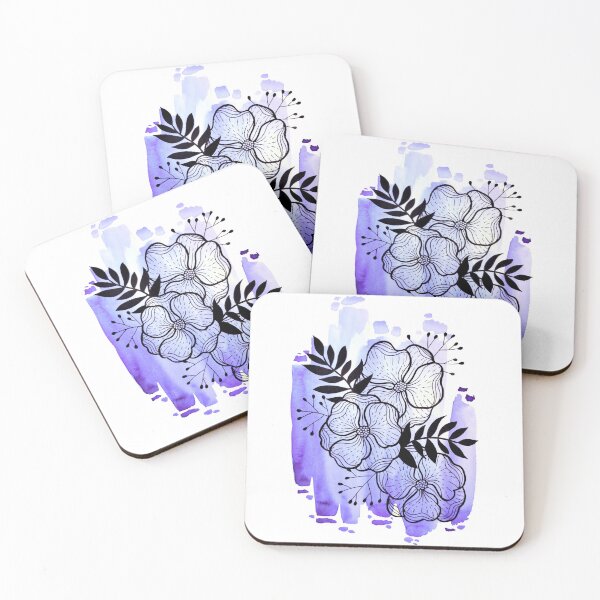 Item preview, Purple Watercolor Flowers Duda designed and sold by BEATRIZKOBORI.