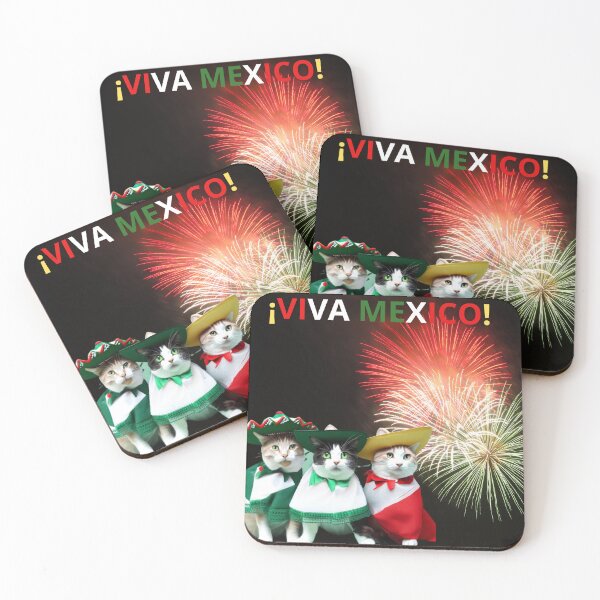 Item preview,  Long Live Mexico! Cats Celebrating Independence and Revolution # 3 designed and sold by PatyCreations.