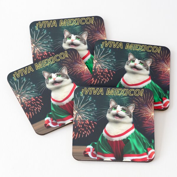 Item preview,  Long Live Mexico! Cats Celebrating Independence and Revolution # 4 designed and sold by PatyCreations.