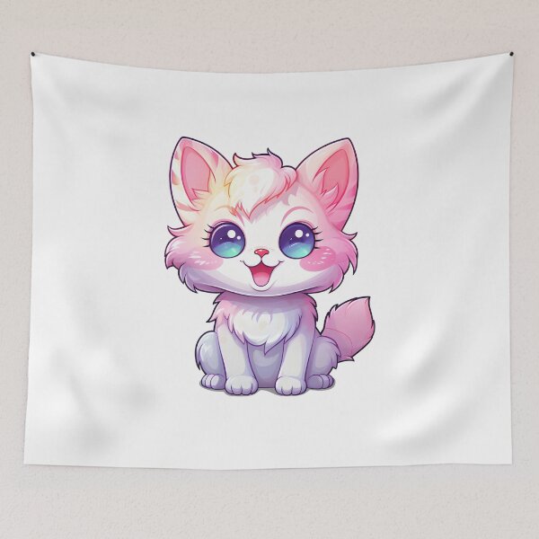 Item preview, Colorful cat, Pastel kitty, Playful feline, Whimsical cat design designed and sold by Nexuly.