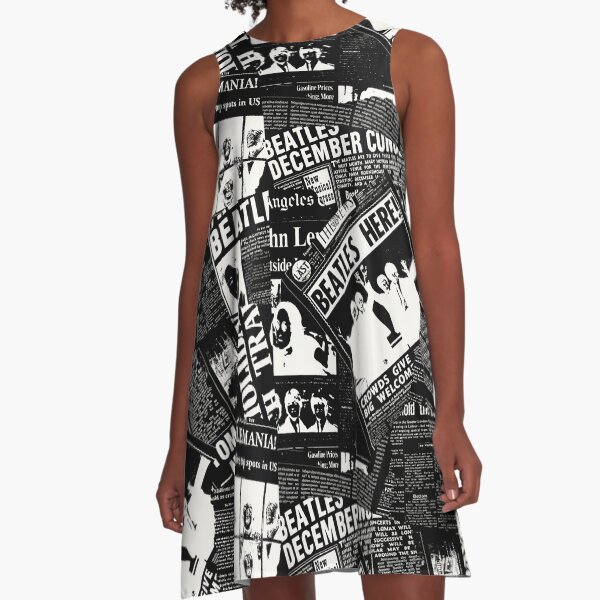 Artikel-Vorschau von Vintage Beatles-Zeitungsmuster, designt und verkauft von PattenMonster.