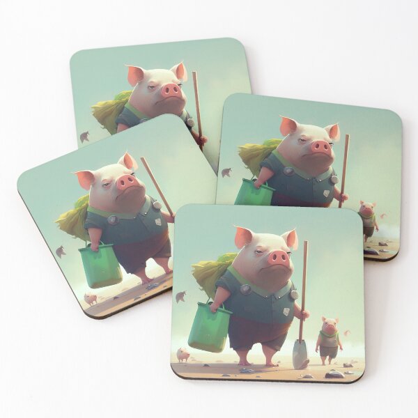Item preview, Eco-Crusader Pig designed and sold by Wallbreaker Pig.