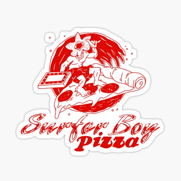 Item preview, surfer boy pizza (Stranger Things) designed and sold by designsbymacys.