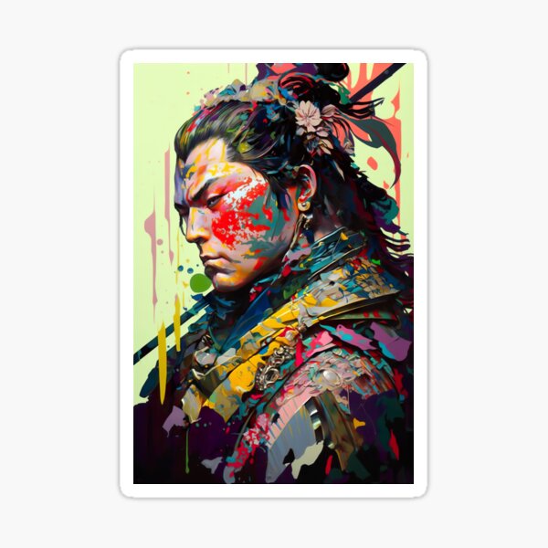Item preview, colorful samurai designed and sold by ururuty.