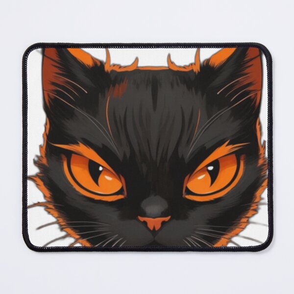 Item preview, Men Women Vintage Angry Orange And Black Cat Face Funny Halloween Cat  designed and sold by MaxineRHayes.