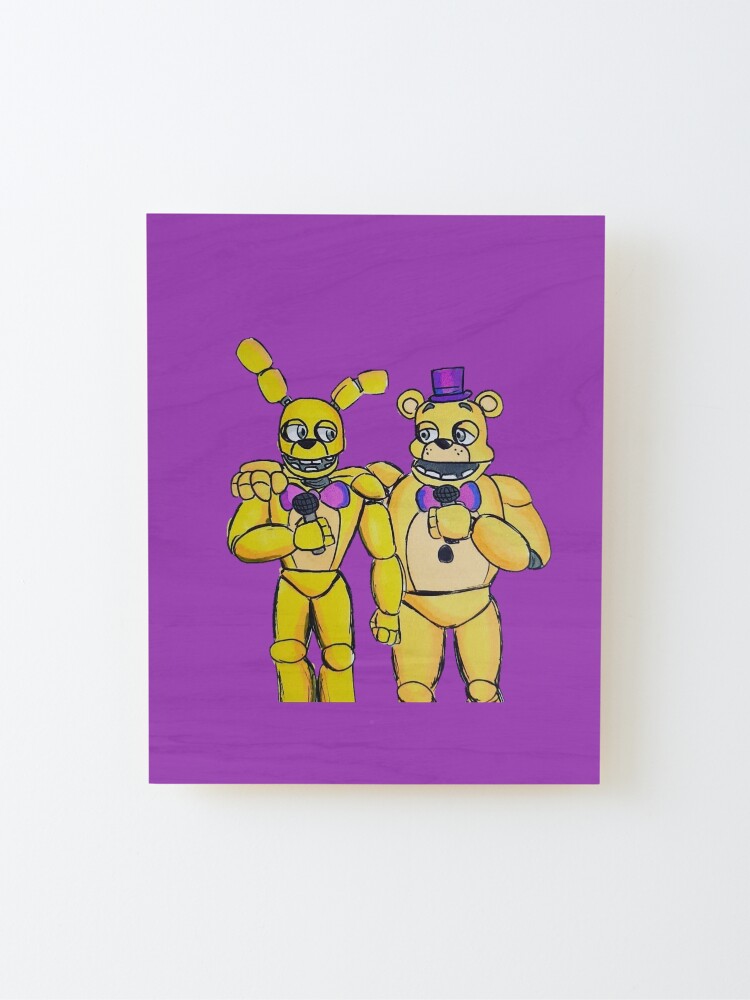 fredbear and springbonnie Art Board Print for Sale by crocoshop