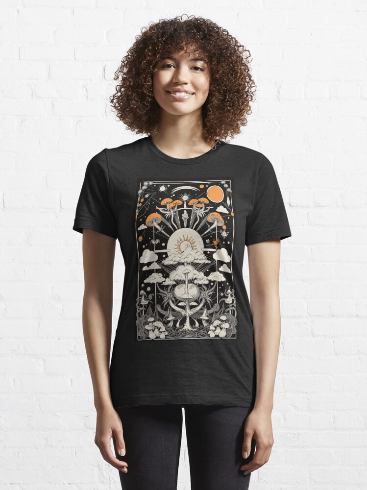 Mushroom Cloud Witchy Tarot Card Aesthetic T-Shirt