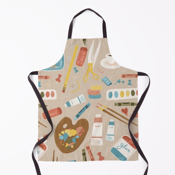 Item preview, Creative corner in blues, yellows, and oranges on tan designed and sold by katerosestudios.