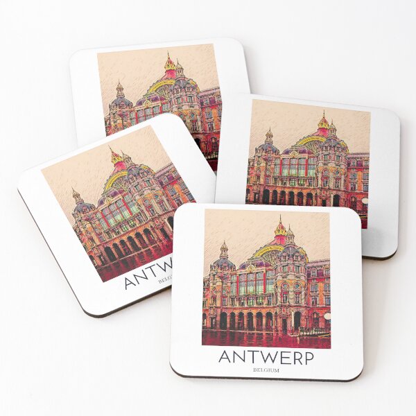 Item preview, A Pop Art Travel Print of Antwerp - Belgium designed and sold by StudioRedKoala.