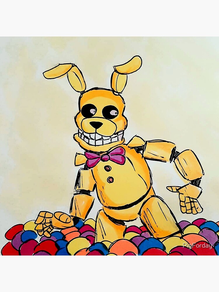 Into the Pit but it's Springtrap REMASTERED | Art Board Print