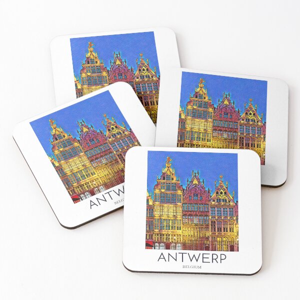Item preview, A Pop Art Travel Print of Antwerp - Belgium designed and sold by StudioRedKoala.